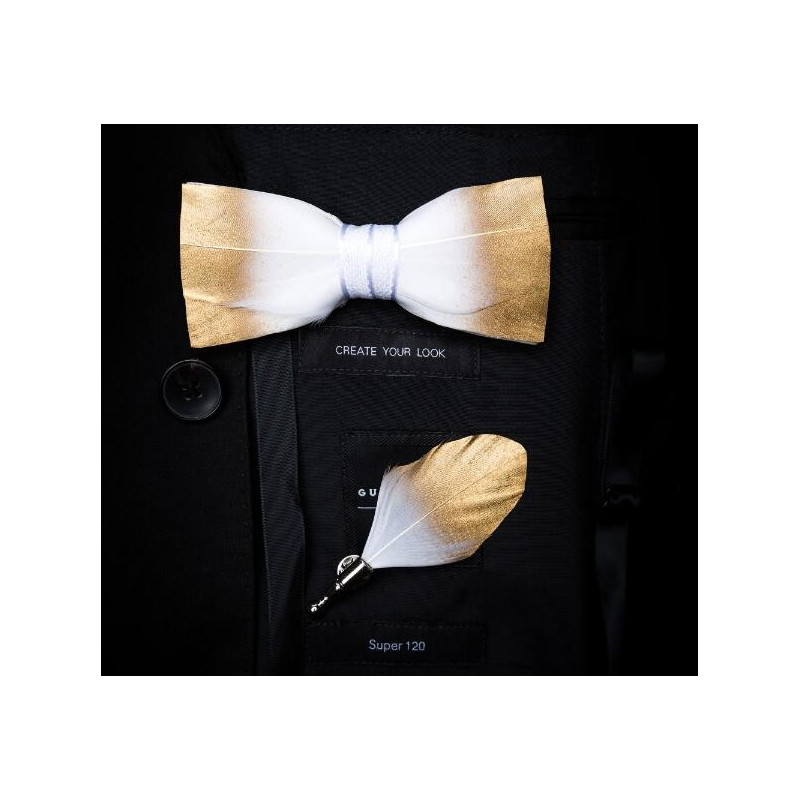 Matching feather (pin) for feather bow ties
