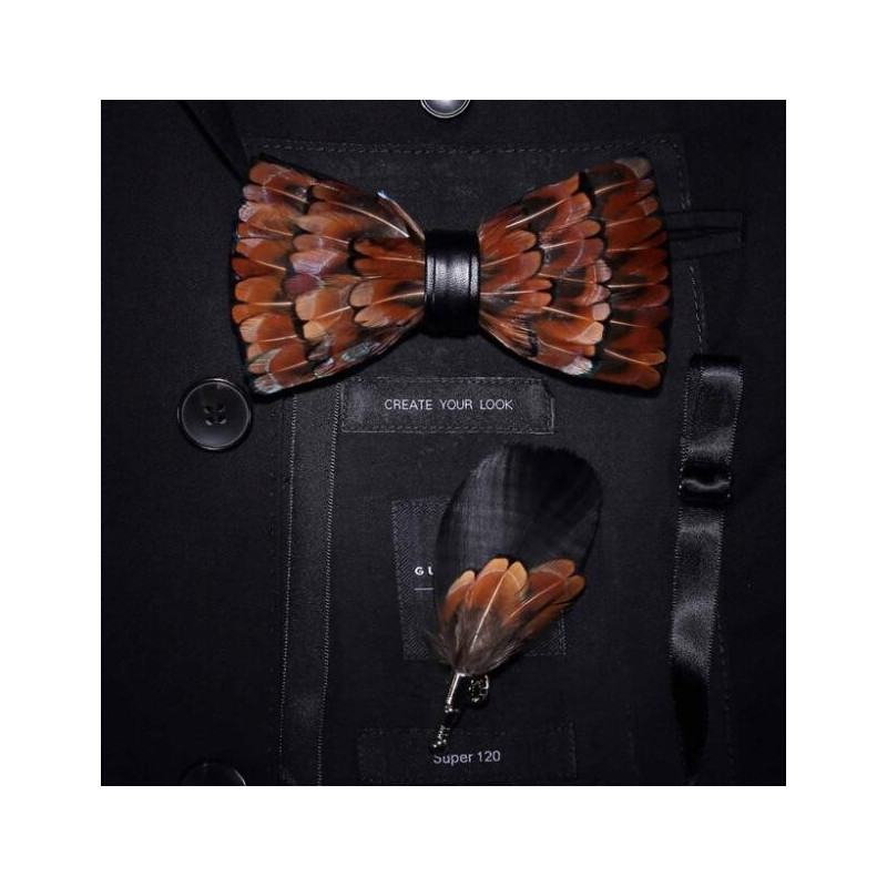 Plume assortie au noeud (attache pin's), vue 23