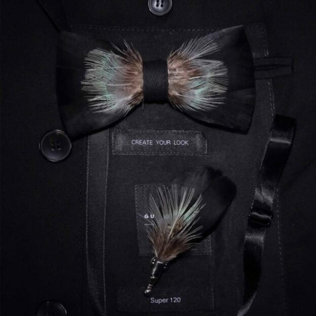 Matching feather (pin) for feather bow ties