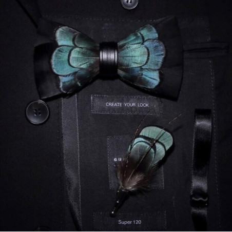 Matching feather (pin) for feather bow ties