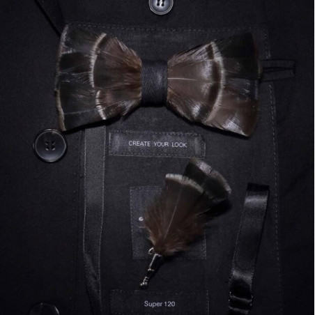 Matching feather (pin) for feather bow ties