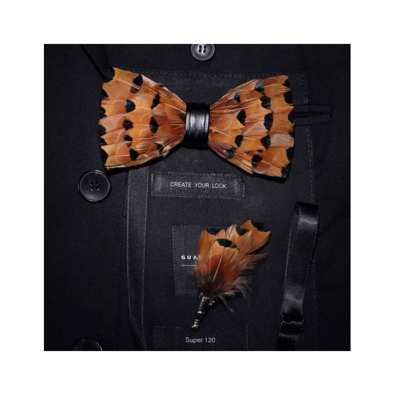 Plume assortie au noeud (attache pin's), vue 28