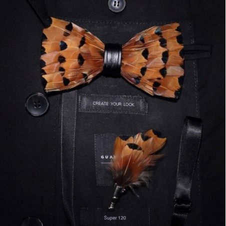 Matching feather (pin) for feather bow ties