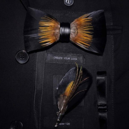 Matching feather (pin) for feather bow ties