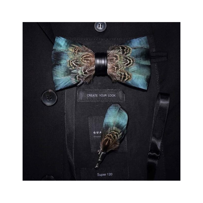 Matching feather (pin) for feather bow ties