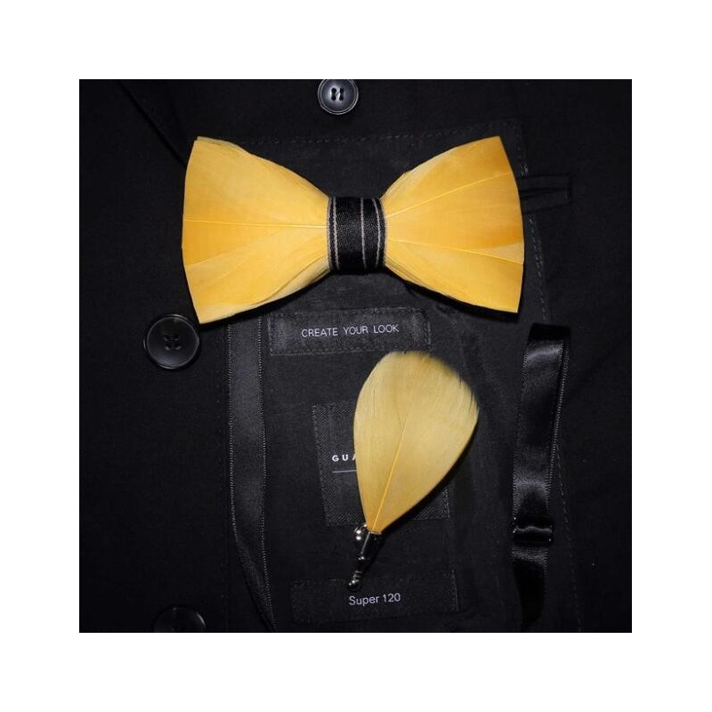 Matching feather (pin) for feather bow ties