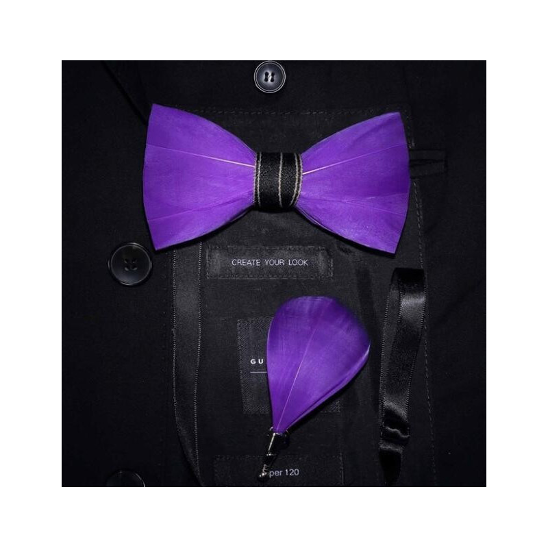 Matching feather (pin) for feather bow ties