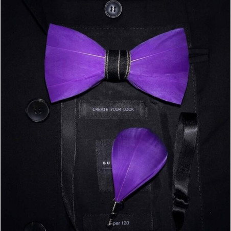Matching feather (pin) for feather bow ties