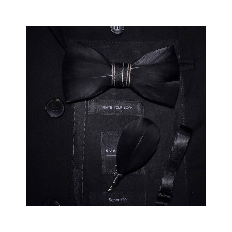 Matching feather (pin) for feather bow ties