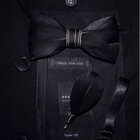 Matching feather (pin) for feather bow ties