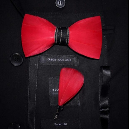 Matching feather (pin) for feather bow ties