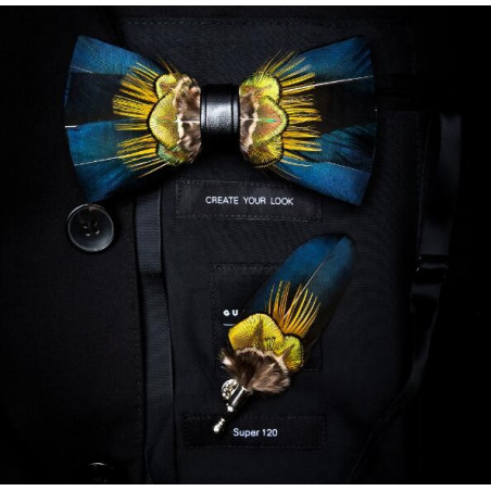 Noeud papillon en plumes : Canard 3, vue 4