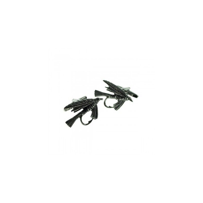 Boutons de manchette pèche à la mouche (Fly fishing Hook)