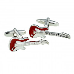 Red Guitar Cufflinks