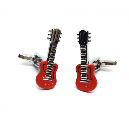 Red Electric Guitars Cufflinks II