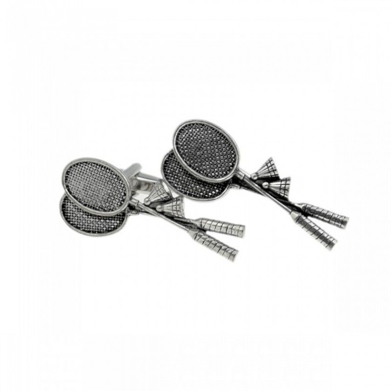 Boutons de manchette Raquettes de badminton
