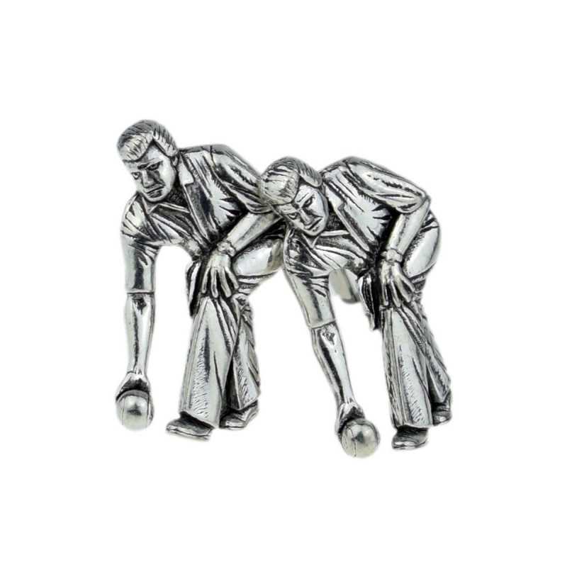 Boutons de manchette Joueurs de pétanque