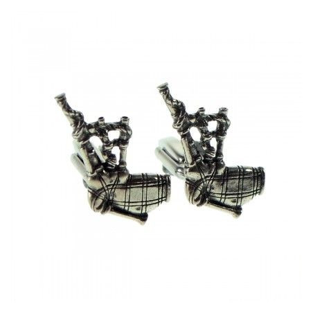 Bagpipes Cufflinks (Silver)