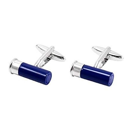 Blue Shotgun Cartridge Cufflinks