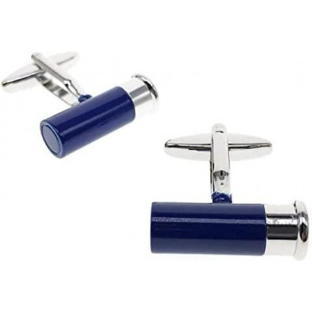Blue Shotgun Cartridge Cufflinks