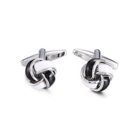 Black & White Knot Cufflinks III