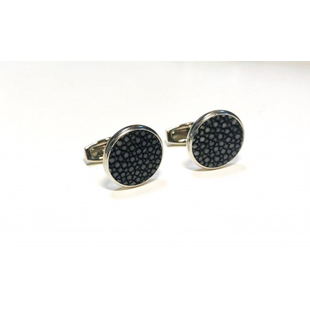 Stingray (Galuchat) Cufflinks — Black