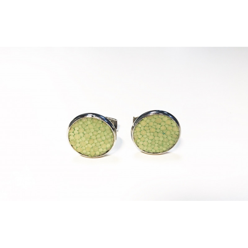 Boutons de manchette galuchat Vert