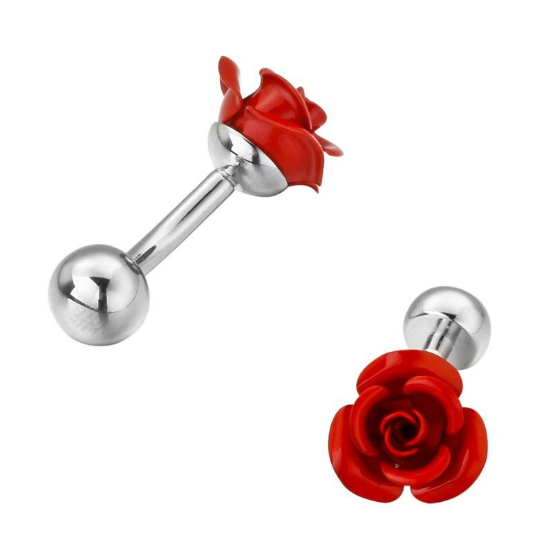 Boutons de manchette Rose rouge
