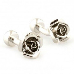Silver Rose Cufflinks