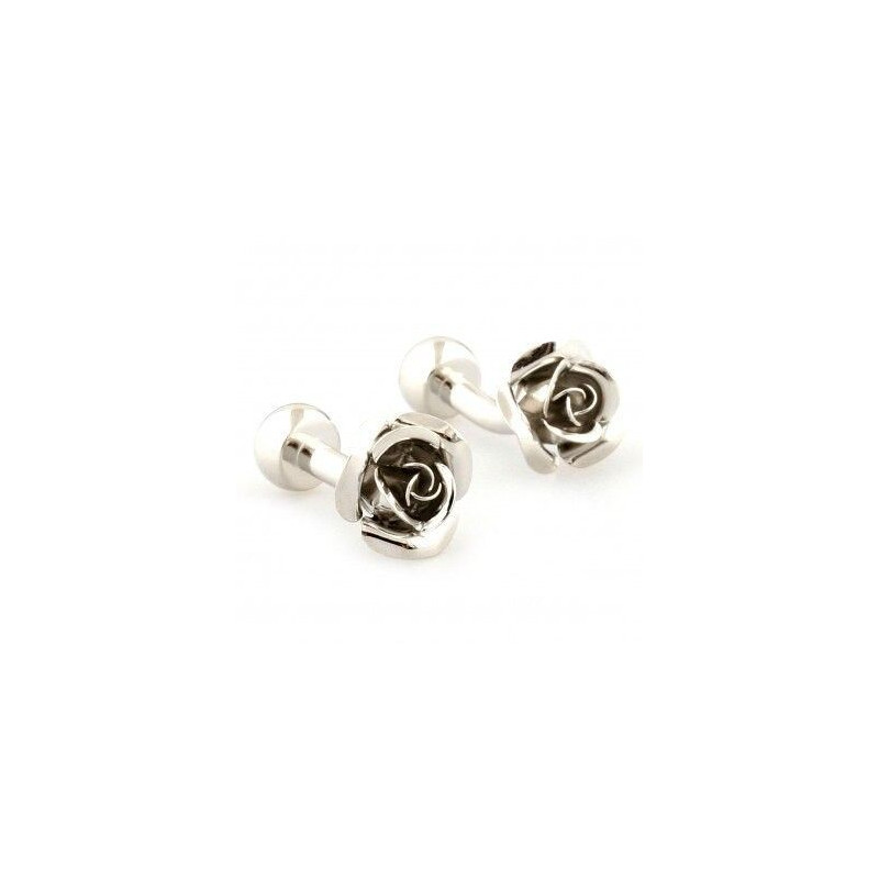 Silver Rose Cufflinks