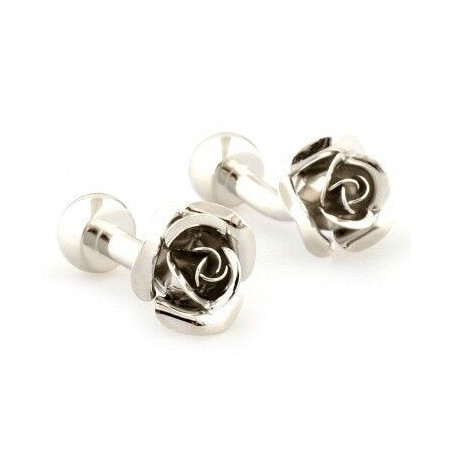 Silver Rose Cufflinks