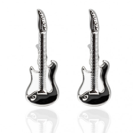 Black Electric Guitar Cufflinks