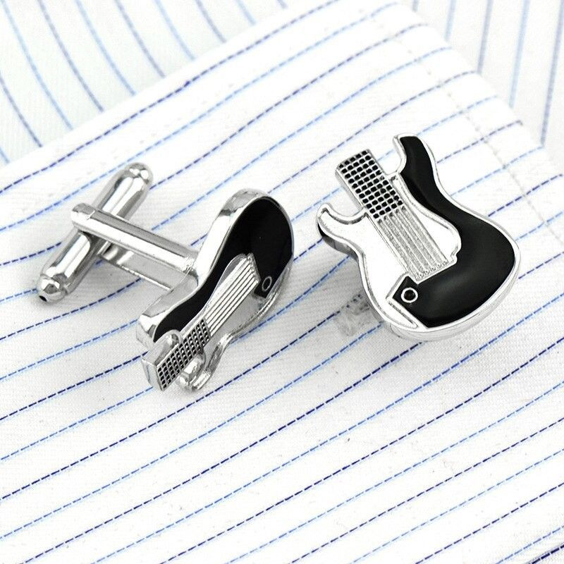 Black Electric Guitars Cufflinks II