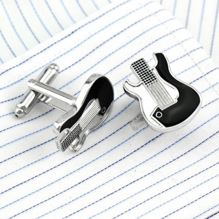 Black Electric Guitars Cufflinks II